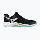 Mizuno Wave Momentum Pro Volleyballschuhe schwarz/tangelo/eisgrün