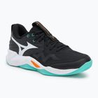 Mizuno Wave Momentum Pro Volleyballschuhe schwarz/tangelo/eisgrün