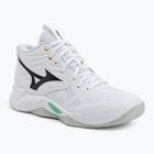 Volleyballschuhe Mizuno Wave Momentum Pro Mid white/black/frozen emerald