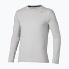 Herren Mizuno Core Impulse Tee Dampf Silber laufen Longsleeve