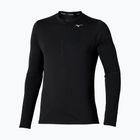 Herren Laufshirt Mizuno Core Impulse Half Zip Tee schwarz