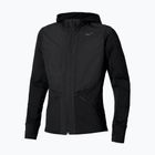 Mizuno Warmalite Hybrid Laufjacke mit Kapuze und Reißverschluss schwarz
