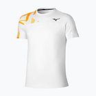 Herren Tennisshirt Mizuno Daybreakers Shadow white/citrus