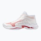 Damen-Volleyballschuhe Mizuno Wave Lightning Elite Mid white/rose elegance/lava falls