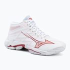 Damen-Volleyballschuhe Mizuno Wave Lightning Elite Mid white/rose elegance/lava falls