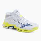 Volleyballschuhe Mizuno Wave Lightning Elite Mid white/lighting yellow/dazzling blue