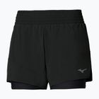Damen-Laufshorts Mizuno Active 2in1 4.5 black