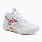 Damen-Volleyballschuhe  Mizuno Wave Momentum Elite Mid white/rose elegance/lava falls