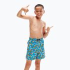 Bedruckte 15"-Wassershorts für Kinder Bolt/hellgelb/salso/grüne Schwimmshorts