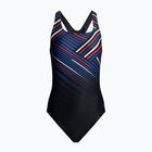 Speedo Digital Placement Medalist einteiliger Badeanzug für Damen schwarz/rot 8-00305514839
