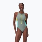 Speedo Zip Colorblock soft olive Damen Badeanzug einteilig