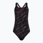 Speedo Damen-Badeanzug HyperBoom Allover Medalist schwarz/electric pink/usa charcoal