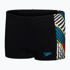 Speedo Digital Panel Kinder-Badehose schwarz/weiß/Wassermelone
