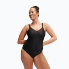 Speedo Shaping Mesh Detail Ein Stück Badeanzug Schwarz