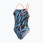 Einteiliger Schwimmanzug Speedo Allover Digital Lattice Tie-Back black/picton blue/siren red