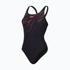 Speedo HyperBoom Placement Muscleback schwarz/sirenrot/plum dandy einteiliger Badeanzug