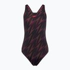 Speedo HyperBoom Allover Medalist schwarz/plum dandy/siren rot einteiliger Badeanzug