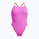 Damen Badeanzug Speedo Solid Lattice Tie-Back neon violet