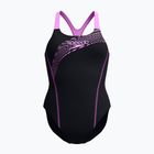 Badeanzug Damen Speedo Medley Logo Medalist neon violet