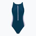 Speedo einteiliger Badeanzug Zip Colorblock dunkelgrün