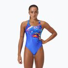 Badeanzug Damen Speedo Placement Digital Powerback molten blend/cobalt pop