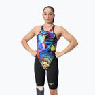 Badeanzug Damen Speedo Fastskin LZR Pure Valor 2.0 Openback Kneeskin black/molten blur