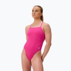 Damen-Einteiler Badeanzug Speedo FL Solid V-Back flare pink