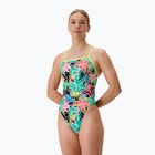 Damen-Einteiler Badeanzug Speedo FL Printed V-Back tropicana/schwarz