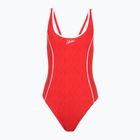 Einteiliger Damen-Badeanzug Speedo Texture Bound Scoop high risk red/bright white
