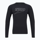 Herren-Schwimm-Langarmshirt Speedo Endurance+ Logo Rash Guard anthracite