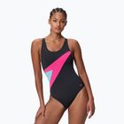 Damen-Badeanzug Speedo Hyperboom Butterfly Back Anthracite/Margarita Pink
