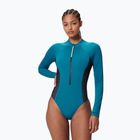 Einteiliger Damen-Badeanzug Speedo Scuba Flex Zip border blue/black