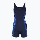 Damen-Einteiler Badeanzug Speedo Hyperboom Splice Muscleback Legsuit peacoat/sapphire
