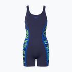 Damen-Einteiler Badeanzug Speedo Hyperboom Splice Muscleback Legsuit peacoat/sapphire