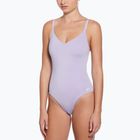 Einteiliger Damen-Badeanzug Nike Essential V-Neck Hortensien