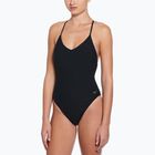 Einteiliger Damen-Badeanzug Nike Swoosh Link Y-Back schwarz