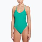 Einteiliger Damen-Badeanzug Nike Swoosh Link Y-Back Stadium grün