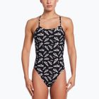Einteiliger Damen-Badeanzug Nike Hydrastrong Cutout jet black