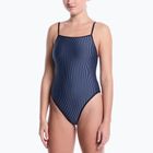 Damen Badeanzug Nike Ocean Bound Ripple Texture Square Neck slate