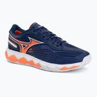 Herren-Tennisschuhe Mizuno Wave Enforce Tour 2 CC beacon blue/white/lava orange