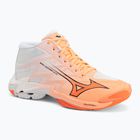 Volleyballschuhe Mizuno Wave Lightning Elite Mid Flamingo Coral/Lava Orange/White