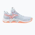 Damen-Volleyballschuhe Mizuno Wave Momentum Elite blue finch/white/lava orange