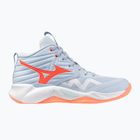 Damen-Volleyballschuhe Mizuno Wave Momentum Pro Mid blue finch/lava orange/flamingo coral