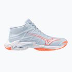Damen-Volleyballschuhe Mizuno Wave Lightning Elite Mid blue finch/whitelava orange