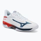 Herren-Tennisschuhe Mizuno Wave Exceed Court AC white/insignia blue/orange