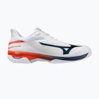 Herren-Tennisschuhe Mizuno Wave Exceed Court AC white/insignia blue/orange