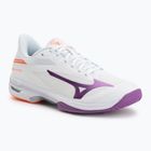 Damen Tennisschuhe Mizuno Wave Exceed Court AC white/dahlia/lava orange