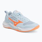 Handballschuhe Damen Mizuno Wave Stealth Pro blue finch/lava orange