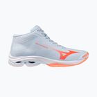Damen-Volleyballschuhe Mizuno Wave Lightning Pro Mid blue finch/lava orange/flamingo coral