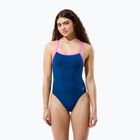 Damen-Einteiler Badeanzug Speedo Solid Turnback denim teal